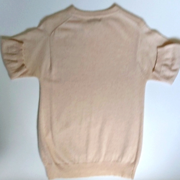 Cashmere Sweater Top  Tan Regency Core 3/4 Sleeve by Sutton Studio Size Small - Picture 5 of 8
